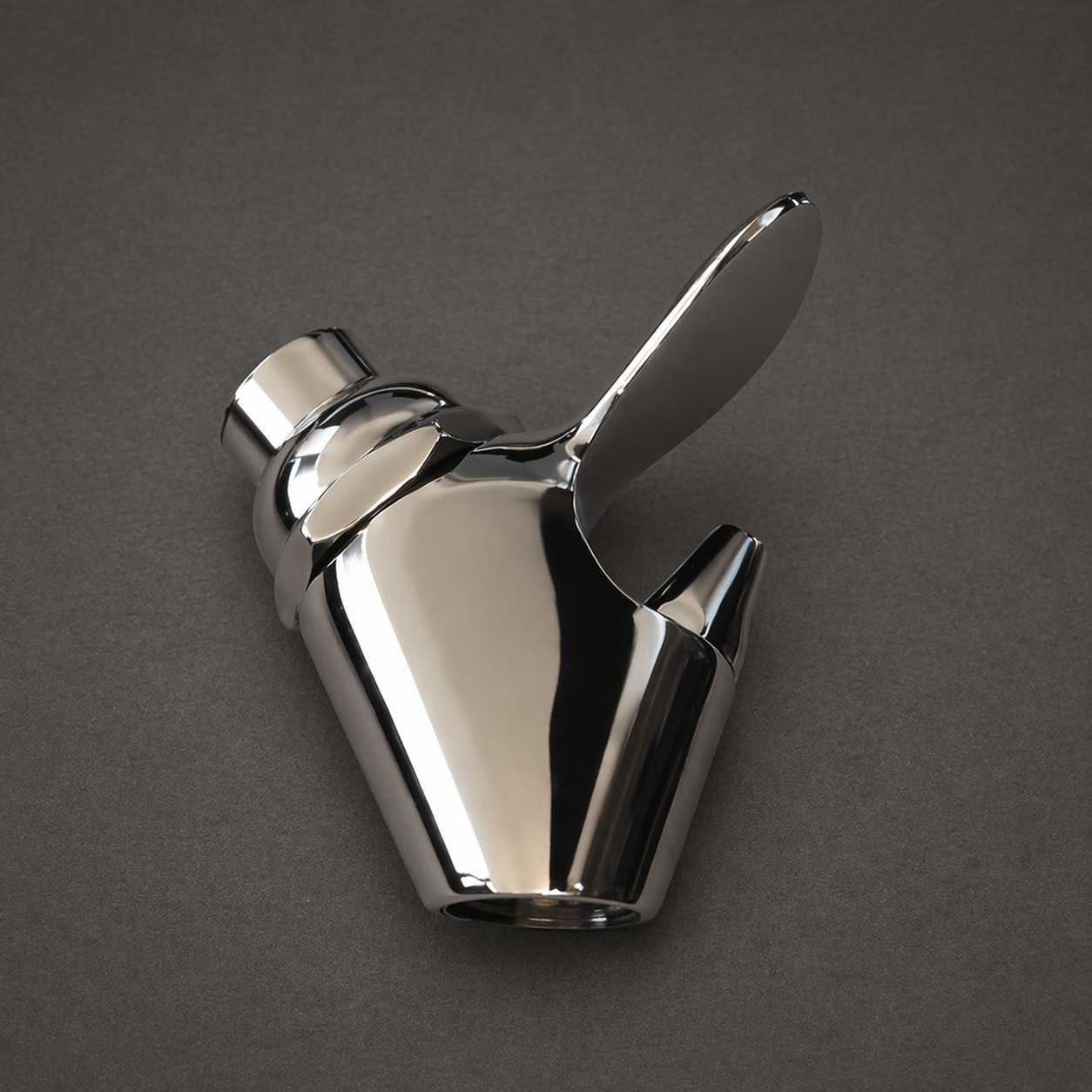 Chrome plated bubbler head for residential drinking fountains 