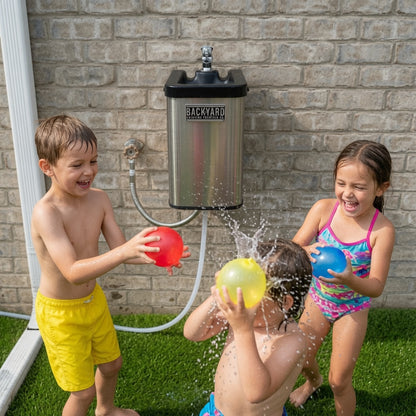 FountainOne Classic™ backyard drinking fountain - outdoor setting