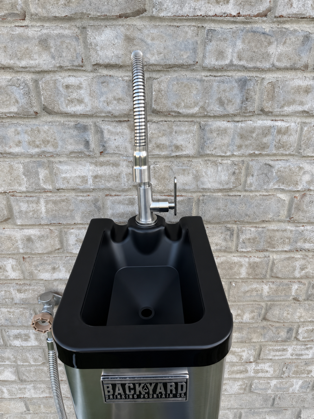 FountainOne Flow™ backyard gooseneck faucet - [view] - Backyard Drinking Fountain Co.