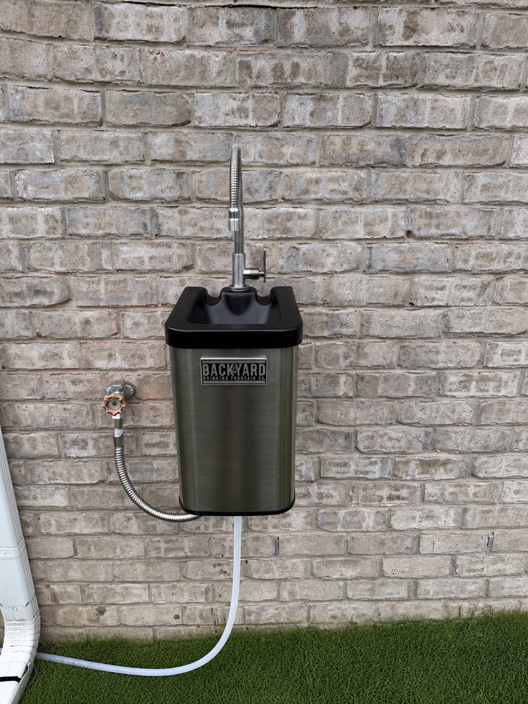 FountainOne Flow™ backyard gooseneck faucet - [view] - Backyard Drinking Fountain Co.