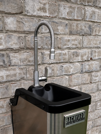 FountainOne Flow™ backyard gooseneck faucet - [view] - Backyard Drinking Fountain Co.