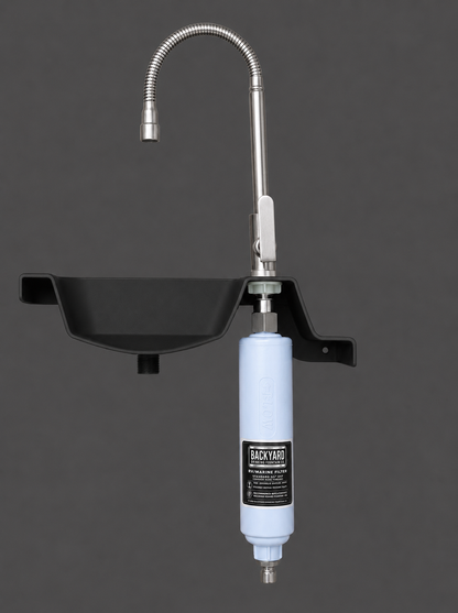 FountainOne Flow™ backyard gooseneck faucet - [view] - Backyard Drinking Fountain Co.