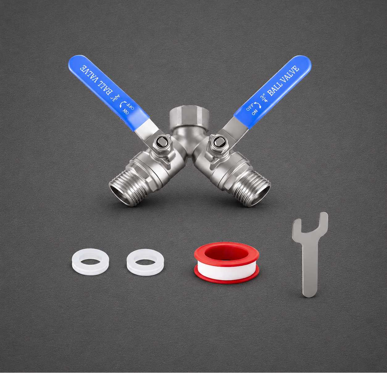Garden hose 2 way splitter with parts
