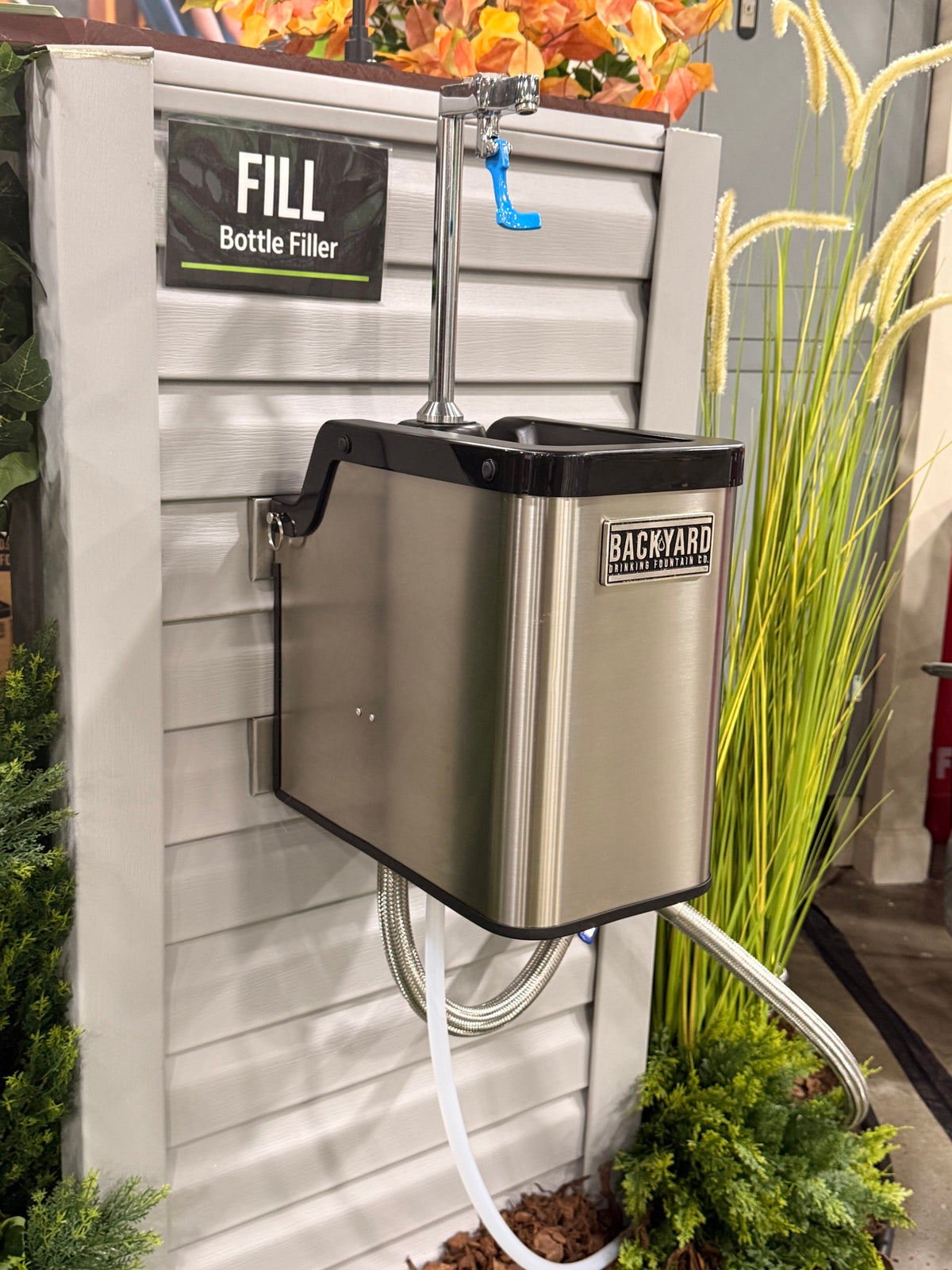 FountainOne Fill bottle filler mounted on siding