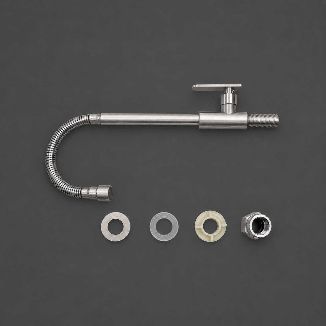 kitchen-style gooseneck faucet with parts