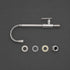 kitchen-style gooseneck faucet with parts
