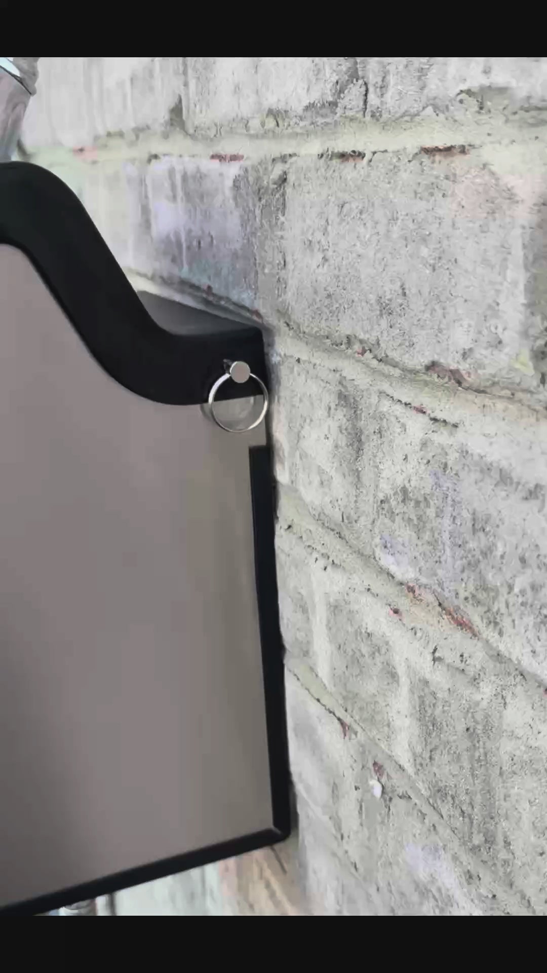 180° product view of the FountainOne Classic™ wall-mounted outdoor drinking fountain with close-up of bubbler head attachment — Backyard Drinking Fountain Co